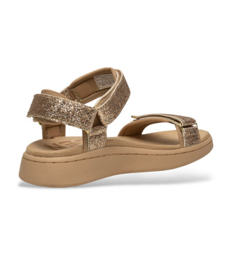 Woden Braune Linie Glitzer-Sandalen