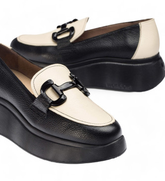 Wonders Mocassins de couro Montreal preto