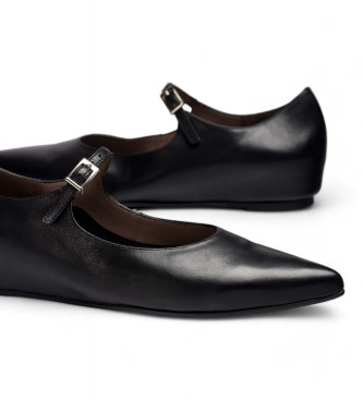 Wonders Leather Ballerinas Seul black