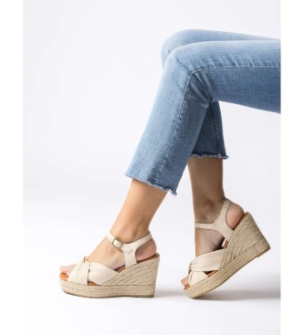 Wonders Alpargatas de Piel Anakena beige