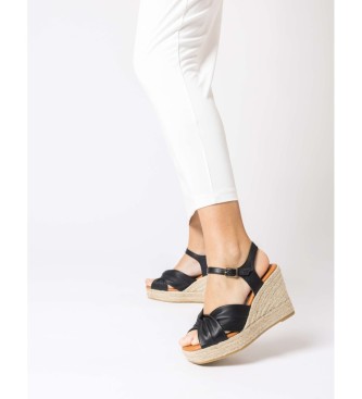 Wonders Alpargatas de Piel Anakena negro