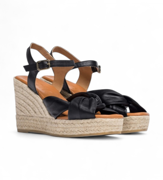 Wonders Alpargatas de Piel Anakena negro