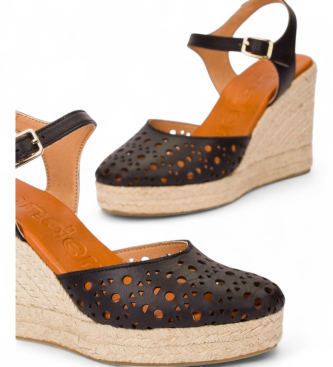 Wonders Alpargatas de Piel Pilar 05 negro