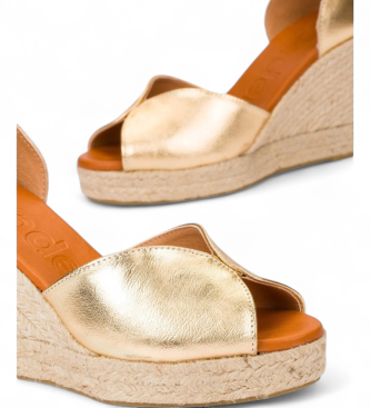 Wonders Alpargatas de Piel Pilar 09 dorado