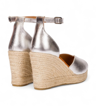 Wonders Alpargatas de Piel Pilar 09 plateado