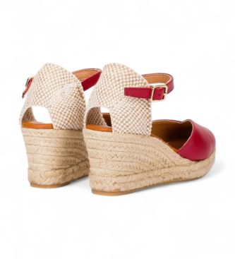 Wonders Alpargatas de Piel Sinai 85 rojo