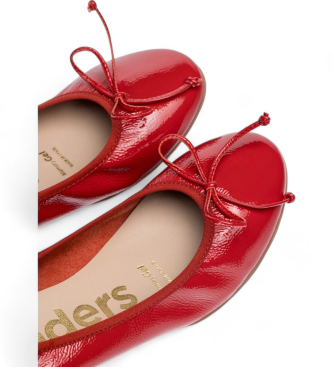 Wonders Leather Ballerinas Atenas red