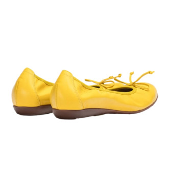 Wonders Yellow Bo leather ballerinas