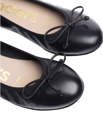 Wonders Ballerines en cuir Bo noir