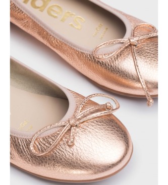 Wonders Metallic pink Bo leather ballerinas