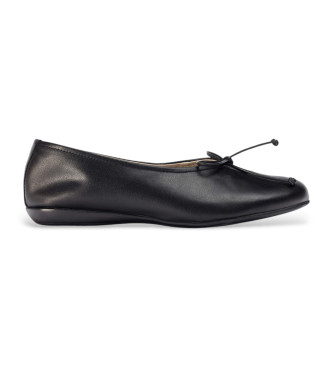 Wonders Celestina black leather ballerinas