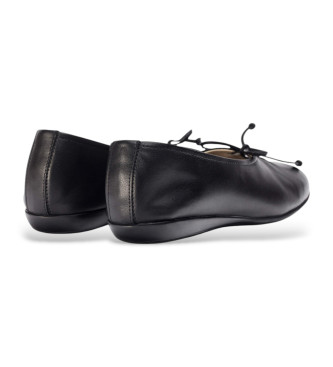 Wonders Celestina black leather ballerinas