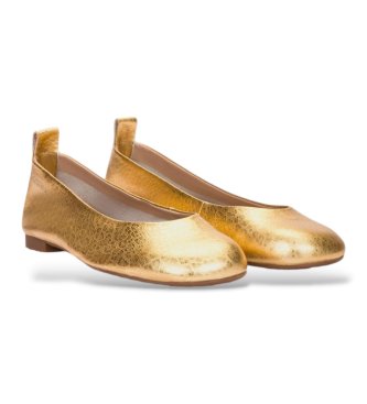 Wonders Ballerina i læder Lulu 01 guld