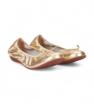 Wonders Bailarinas de Piel Bo 12 dorado