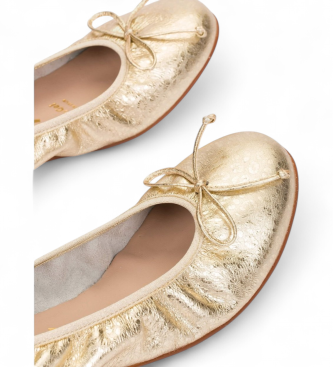 Wonders Bailarinas de Piel Bo 12 dorado