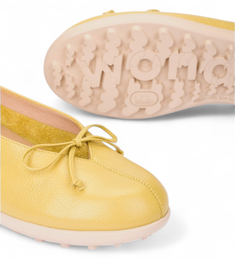 Wonders Bailarinas de Piel Flyfit 04 amarillo