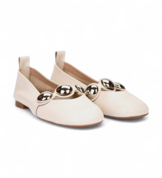 Wonders Bailarinas de Piel Lulu 04 blanco