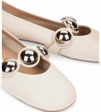 Wonders Bailarinas de Piel Lulu 04 blanco