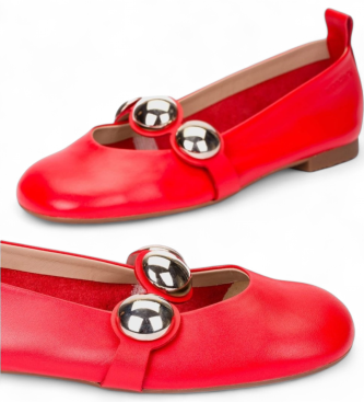 Wonders Bailarinas de Piel Lulu 04 rojo