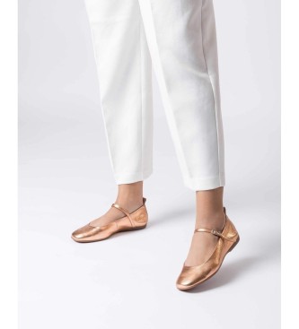 Wonders Bailarinas de Piel Seul dorado