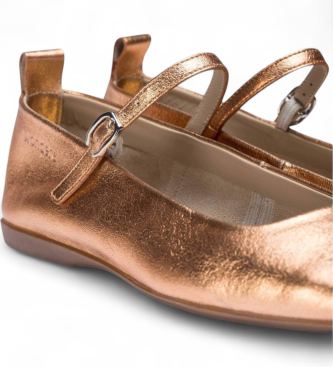 Wonders Bailarinas de Piel Seul dorado