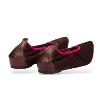 Wonders Ballerines en Cuir Triana 32 Marron