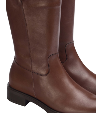 Wonders Botas de couro duplas castanhas