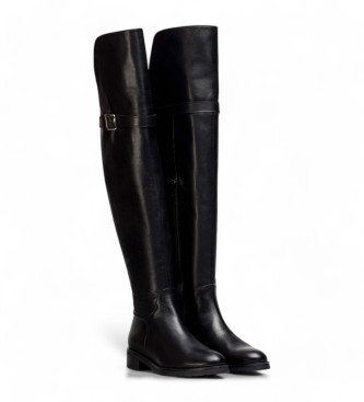 Wonders Bottes hautes en cuir noir