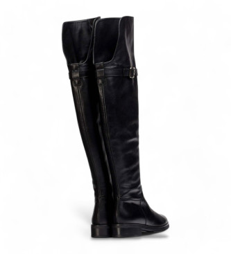 Wonders Bottes hautes en cuir noir