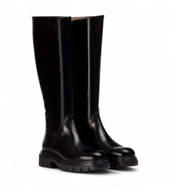 Wonders Bottes en cuir Bones 04 noir