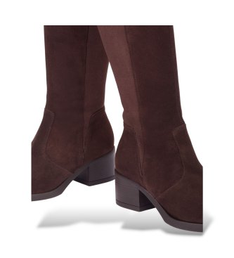 Wonders Botas de Couro Charme castanho