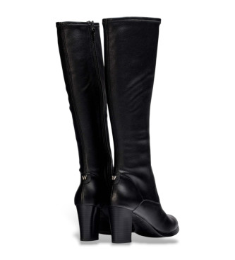 Wonders Melina leather boots black