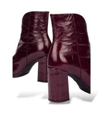 Wonders Botas de Couro Velvet grená