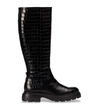 Wonders Bottes noires  effet craquel