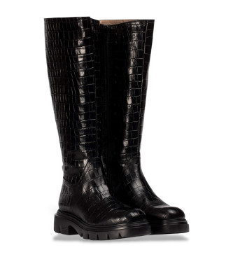 Wonders Bottes noires  effet craquel