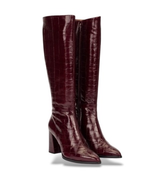 Wonders Aurora Lederstiefel 42 Bordeaux