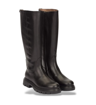 Wonders Bones 17 Black Leather Boots