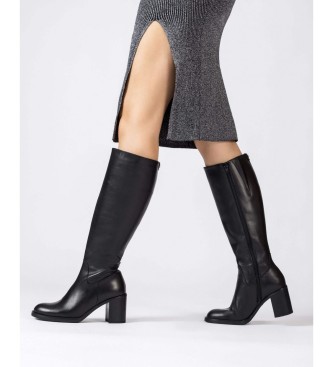 Wonders Botas de couro mate preto