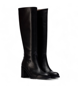 Wonders Bottes en cuir Matt noir