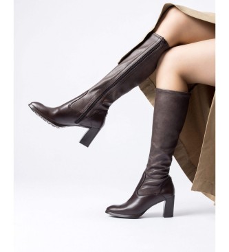 Wonders Stivali in pelle marrone Melina