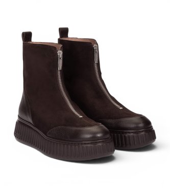 Wonders Botas de Pele Xfly 02 castanho