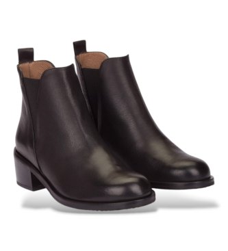 Wonders Crep læderstøvletter 02 Sort