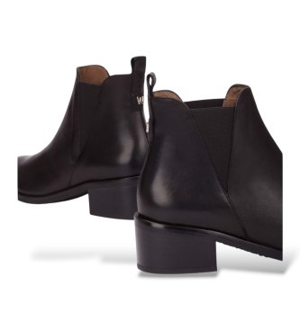 Wonders Crep læderstøvletter 02 Sort