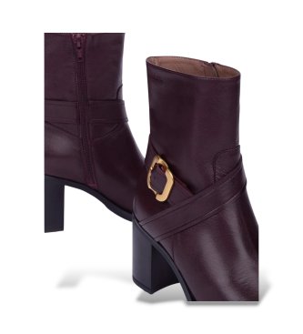 Wonders Botins de Couro Alice grená