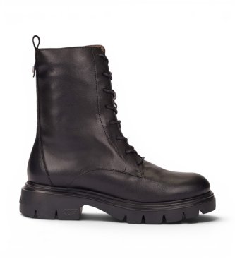 Wonders Black Alice Leather Ankle Boots