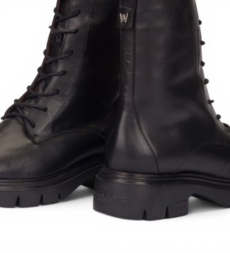 Wonders Black Alice Leather Ankle Boots