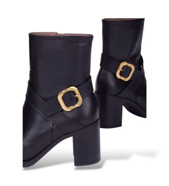 Wonders Botins de Couro Alice preto