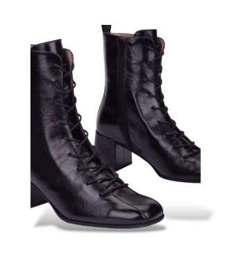 Wonders Botins de Couro Charme preto