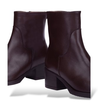 Wonders Botas de couro Isy grená