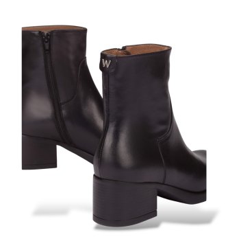 Wonders Botins de Couro Isy preto